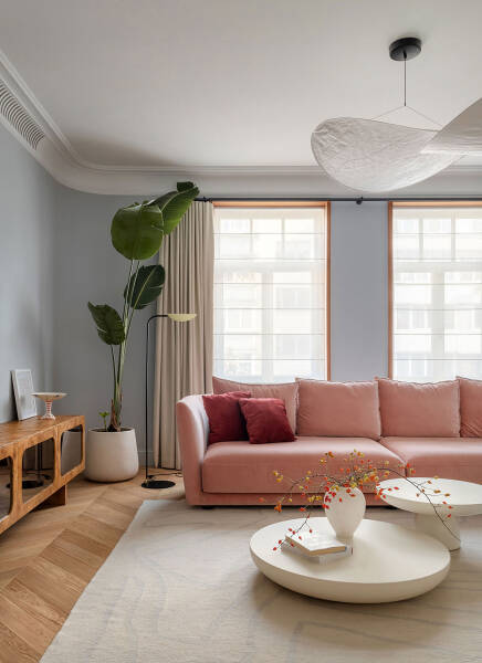 Мягкий современный интерьер для молодой семьи в Киеве
