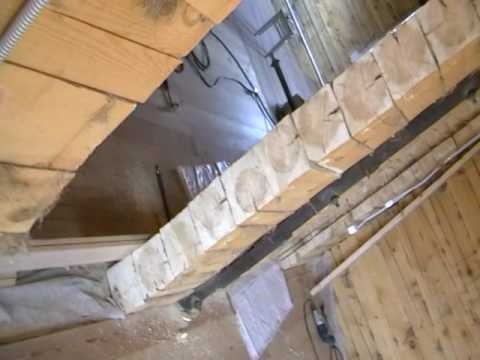 Выравнивание деревянных стен внутри дома