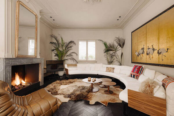 Стильный современный интерьер в доме на канале в Амстердаме Стильный современный интерьер в доме на канале в Амстердаме