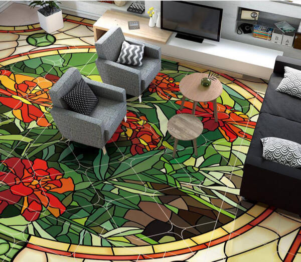 Как создать рисунок на полу своими руками Как создать рисунок на полу своими руками