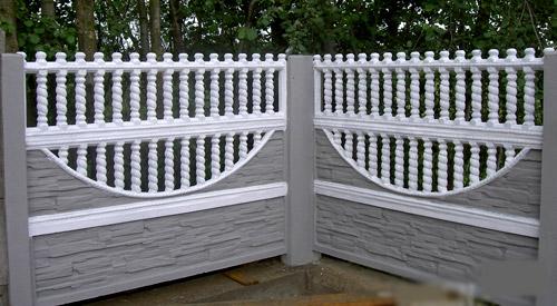 Заборы из цементных блоков и плит