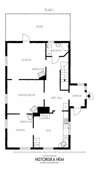 Царство цветочных обоев в красивом деревенском домике в Швеции Царство цветочных обоев в красивом деревенском домике в Швеции