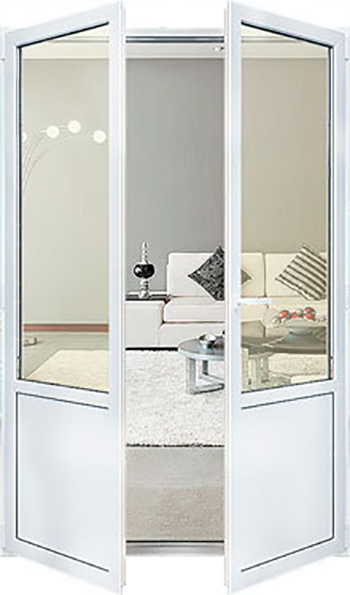 Разновидности двухстворчатых пластиковых балконных дверей Разновидности двухстворчатых пластиковых балконных дверей