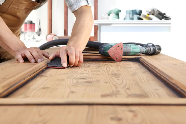 3 варианта отделки деревянной входной двери с помощью краски