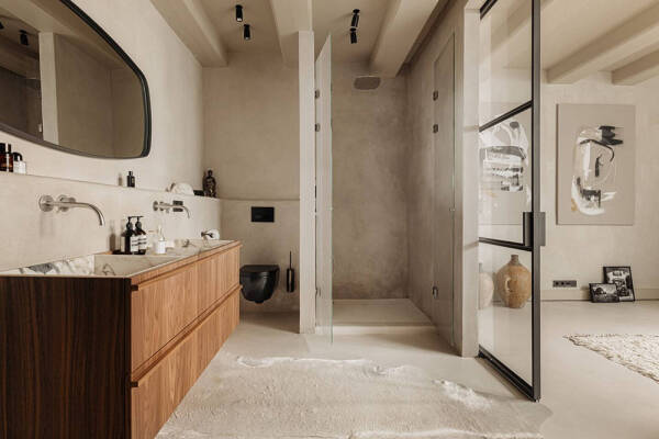 Стильный современный интерьер в доме на канале в Амстердаме Стильный современный интерьер в доме на канале в Амстердаме