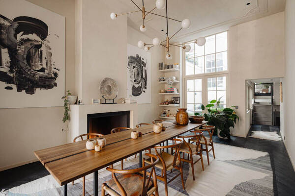 Стильный современный интерьер в доме на канале в Амстердаме Стильный современный интерьер в доме на канале в Амстердаме