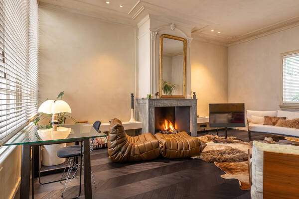 Стильный современный интерьер в доме на канале в Амстердаме Стильный современный интерьер в доме на канале в Амстердаме