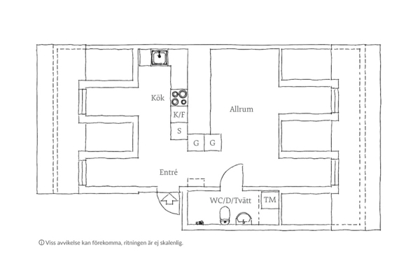 Небольшая мансарда с открытой планировкой и теплым декором (35 кв. м) Небольшая мансарда с открытой планировкой и теплым декором (35 кв. м)