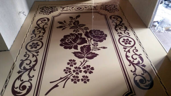 Как создать рисунок на полу своими руками Как создать рисунок на полу своими руками