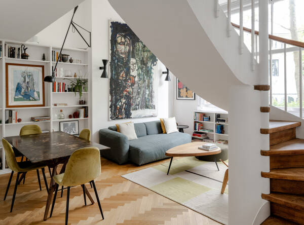 Интересное пространство белой квартиры в Лондоне Интересное пространство белой квартиры в Лондоне