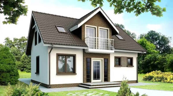 Самые популярные проекты домов размером 7 на 9 м с мансардой Самые популярные проекты домов размером 7 на 9 м с мансардой