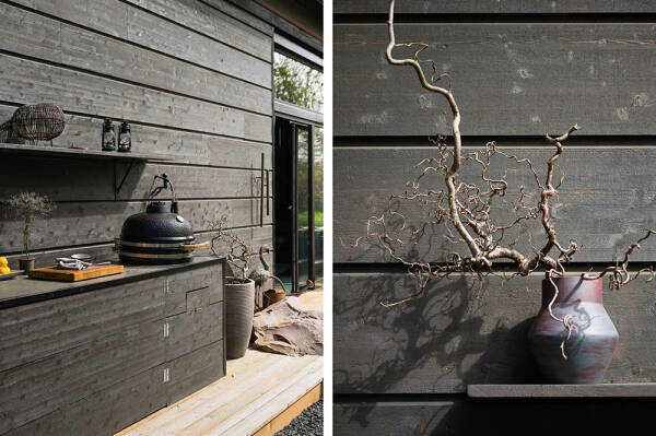 Стильный дом с чёрными элементами в декоре на месте старого амбара Стильный дом с чёрными элементами в декоре на месте старого амбара