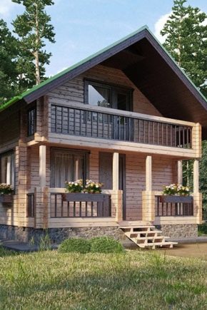 Проекты домов из бруса с мансардой