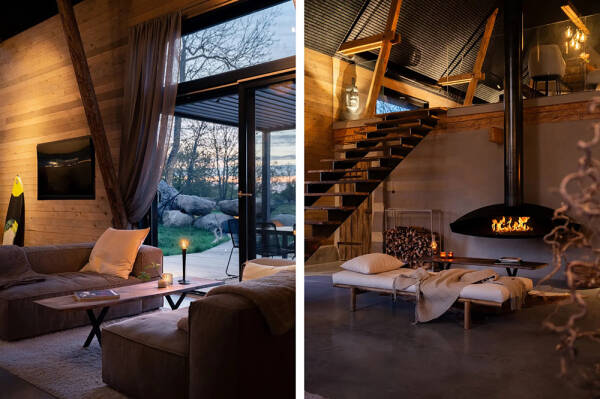 Стильный дом с чёрными элементами в декоре на месте старого амбара Стильный дом с чёрными элементами в декоре на месте старого амбара