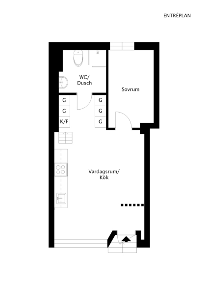 Яркий и тёплый интерьер небольшой квартиры на первом этаже в Стокгольме (34 кв. м) Яркий и тёплый интерьер небольшой квартиры на первом этаже в Стокгольме (34 кв. м)