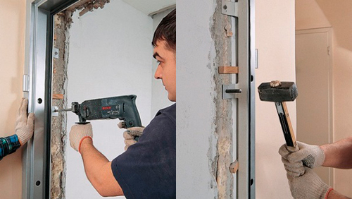 Порядок монтажа дверей