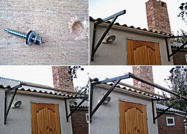 Навес над крыльцом входной двери Навес над крыльцом входной двери