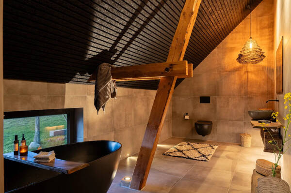 Стильный дом с чёрными элементами в декоре на месте старого амбара Стильный дом с чёрными элементами в декоре на месте старого амбара