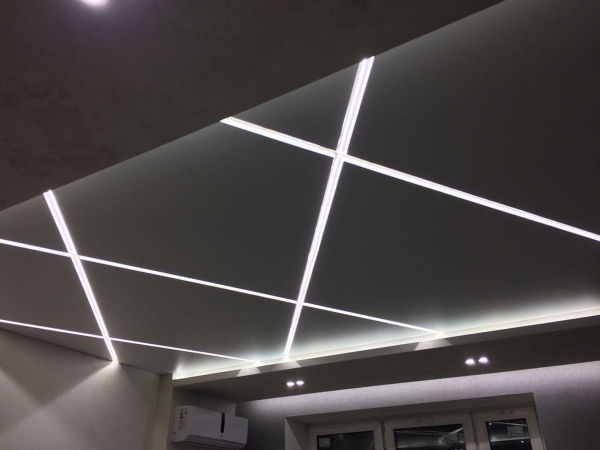 Варианты освещения натяжного потолка Варианты освещения натяжного потолка