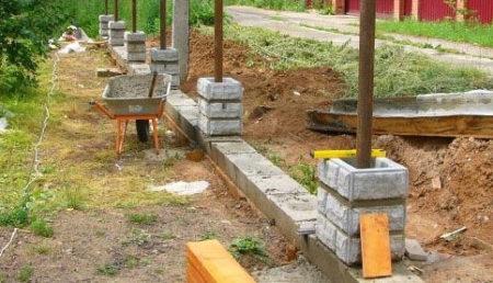 Строительство забора из пеноблоков Строительство забора из пеноблоков