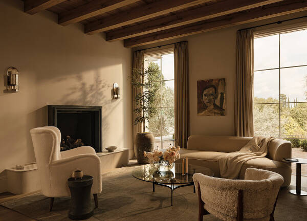 Великолепный интерьер вне времени для нового дома в Калифорнии Великолепный интерьер вне времени для нового дома в Калифорнии