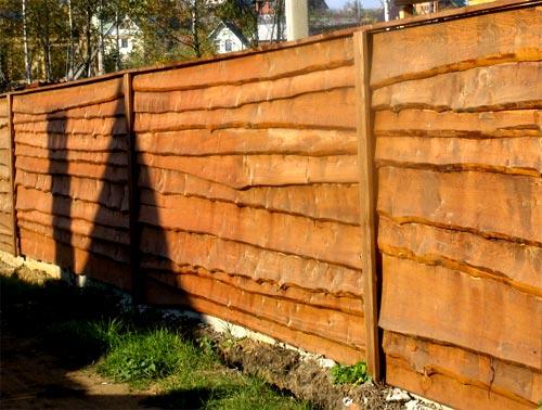 Строительство деревянных заборов лесенкой Строительство деревянных заборов лесенкой