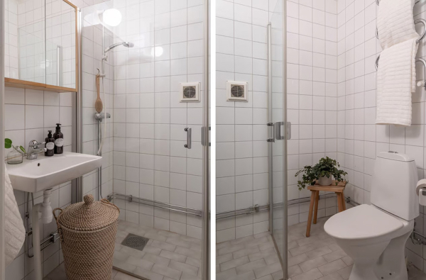 Стильная маленькая квартира с кожаным диваном и кроватью в шкафу (38 кв. м) Стильная маленькая квартира с кожаным диваном и кроватью в шкафу (38 кв. м)