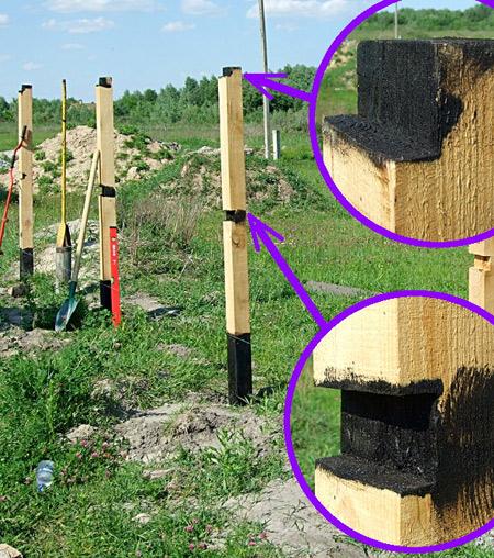Установка забора из деревянного штакетника